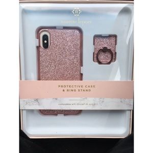 Protective phone case with ring stand